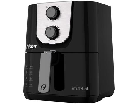 Fritadeira Elétrica sem Óleo/Air Fryer Oster Black Perform Preta com Timer 4,5L - OFRT510