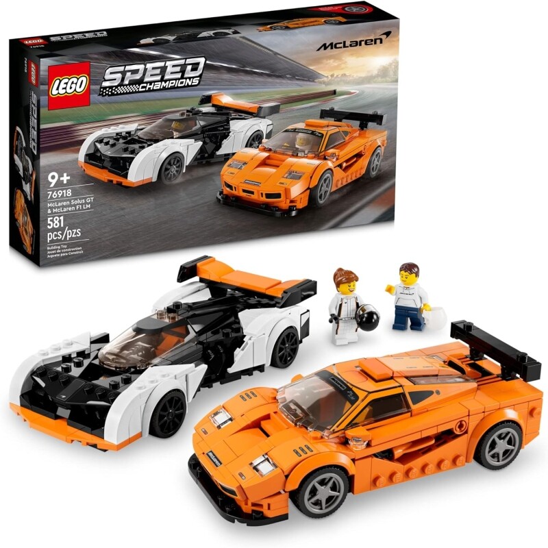 LEGO Speed Champions McLaren Solus GT e McLaren F1 LM 76918; Conjunto de Construção (581 Peças)