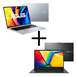 Kit Notebooks Asus VivoBook 16 i7-1255U 8GB SSD 256GB KeepOs Linux X1605ZA-MB310 + Vivobook Go 15 Ryzen 5-7520U 8GB SSD 512GB W11 E1504FA-NJ836W