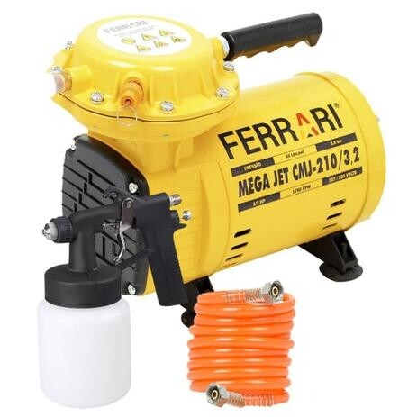 Compressor de Ar Direto Ferrari Mega Jet Air 1/2HP 32 PCM Bivolt com Kit de Pintura