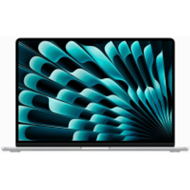 MacBook Air Apple 15" M2, CPU 8 Núcleos GPU 10 Núcleos 8GB RAM SSD 256GB Prateado - MQKR3BZ/A
