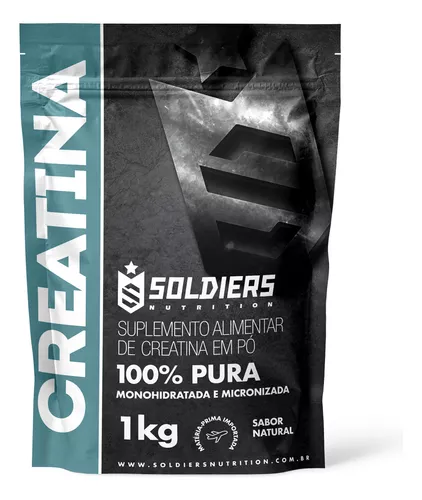 Creatina Monohidratada Soldiers Nutrition 1Kg 100% Pura Importada