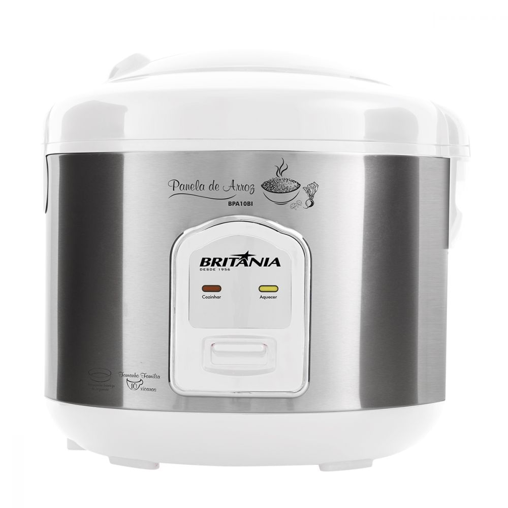 Panela de Arroz BPA10BI Branco/Prata 700W Britânia 220V