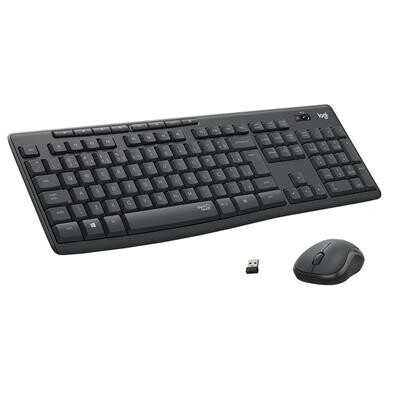 Kit Teclado e Mouse Logitech MK295 USB Silent Wireless Preto 920-009793