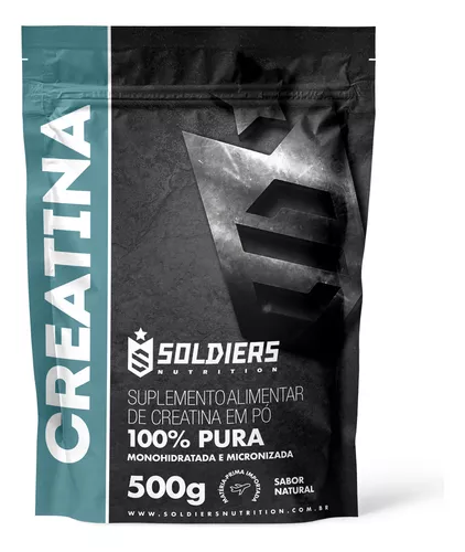 Creatina Monohidratada 100% Pura Importada 500g - Soldiers Nutrition