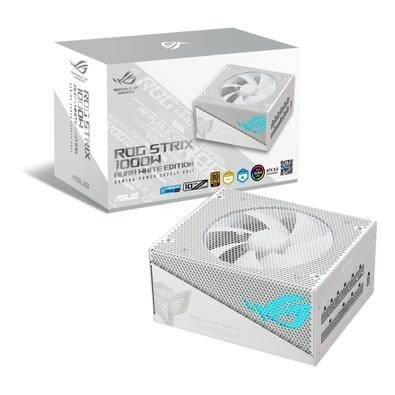 Fonte Asus ROG-STRIX-1000G-AURA-WHITE-GAMING 1000W 80 Plus Gold Branco PCIe 5.0 Aura Sync - 90YE00P5-B0BA00