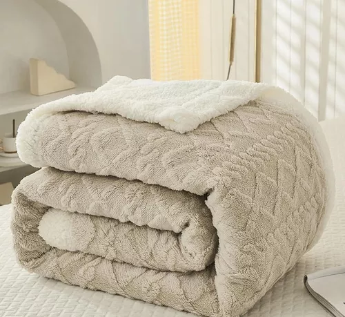 Cobertor Manta Com Sherpa Dupla Face Luxuoso 2,20x1,90