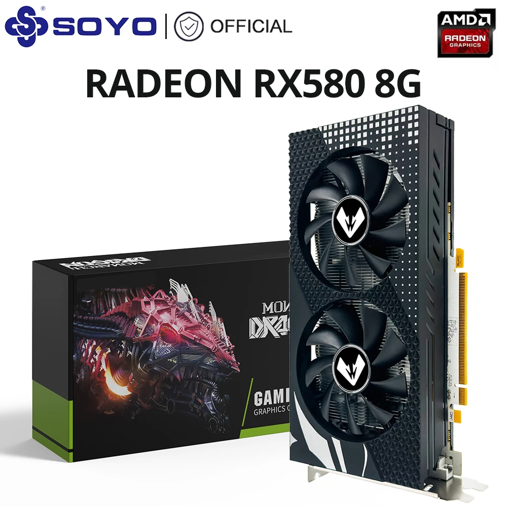 Placa de Vídeo SOYO RX 580 8GB 2048SP GDDR5