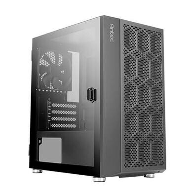 Gabinete Gamer Antec NX200M Mini Tower M-ATX Lateral em Vidro Temperado 3 Coolers Fans RGB Preto - NX200M