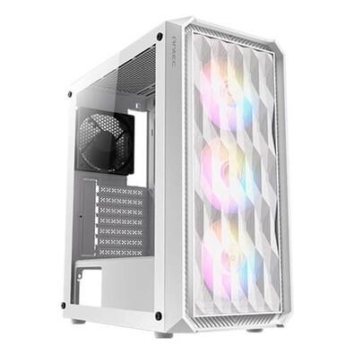 Gabinete Gamer Antec NX292 W Mid Tower E-ATX Lateral em Vidro Temperado 3 Coolers Fans RGB Branco - NX292