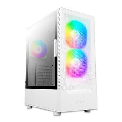 Gabinete Gamer Antec NX410 W V2 Mid Tower ATX Lateral em Vidro Temperado 2 Coolers Fans RGB Branco - NX410