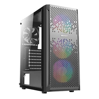 Gabinete Gamer Antec NX290 Mid Tower ATX Lateral em Vidro Temperado 3 Coolers Fans RGB Preto - NX290