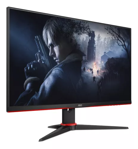 Monitor 24" Gamer AOC 24G2SE Full HD AMD FreeSync Premium Pro 165Hz 1ms Preto e Vermelho