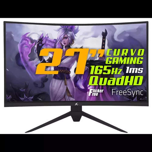 Monitor Gamer Superframe Precision 27 Curvo Quadhd 1ms 165hz