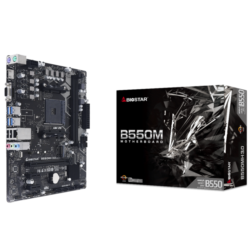 Placa Mãe Biostar Chipset B550 AMD AM4 mATX DDR4 - B550MH