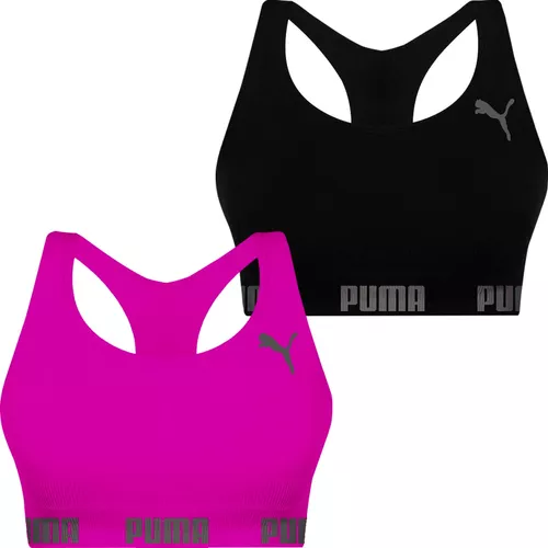 Kit 2 Top Puma Nadador Sem Costura Feminino Academia