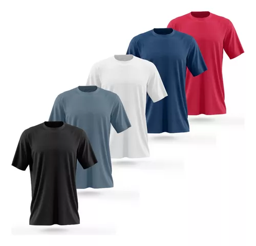 Kit 5 Camisetas Dry Esporte Academia Camisa Blusa Treino