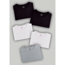 Kit Com 5 Camisetas Masculinas Básicas Slim Hering