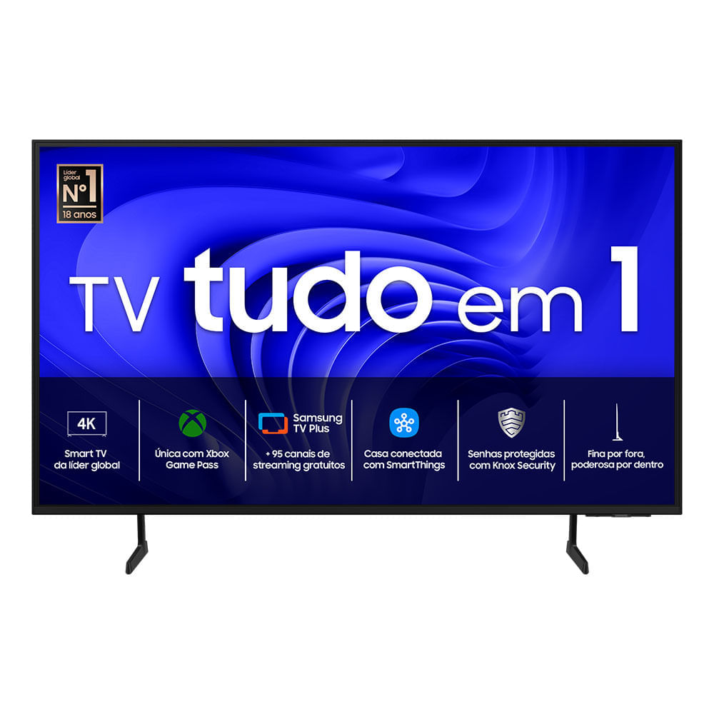 Samsung Smart Big TV 75&quot; UHD 4K 75DU7700 2024, Processador Crystal 4K, Gaming Hub, AI Energy Mode, Controle SolarCell, Alexa built in