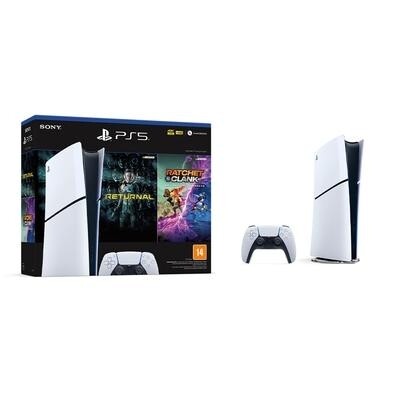 Console PlayStation 5 Slim SSD 1TB Edição Digital Branco + 2 Jogos - 1000038914