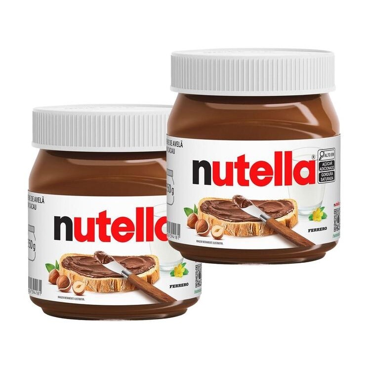 2 Unidades Creme de Avelã com Cacau Nutella Ferrero - 350g