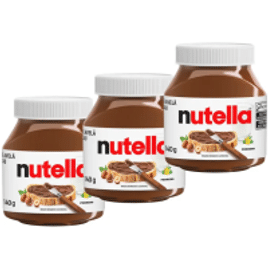 Kit Creme de Avelã com Cacau Nutella Ferrero - 140g 3 Unidades