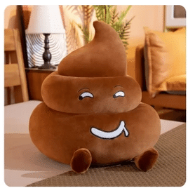 Brinquedo de Pelúcia com Formato de Cocô 25cm - Várias Versões