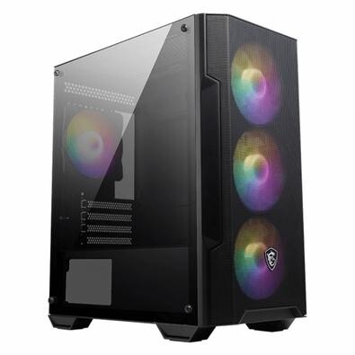 Gabinete Gamer MSI Mag Forge 4x FANs RGB Preto - M100A