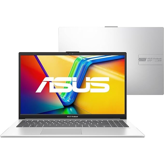 Notebook ASUS Vivobook Go 15 Intel Core i3 N305 4GB 128GB SSD W11 Home Tela 15.6" FHD Cool Silver - E1504GA-NJ440W