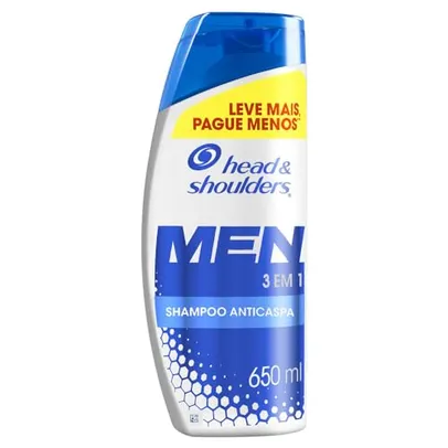 (REC + add 3un)(Selecionados)Shampoo Anticaspa Head & Shoulders Men 3 em 1, 650 ml