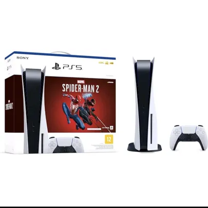 Console Sony PlayStation 5 - Standard Edition Branco + Marvels Spider Man 2