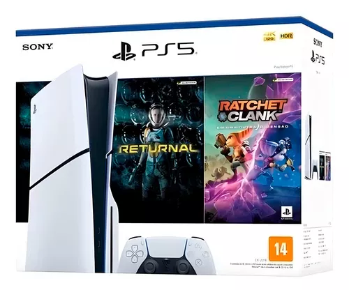 Console Playstation 5 Slim Com Leitor + Jogos Returnal + Ratchet & Clank