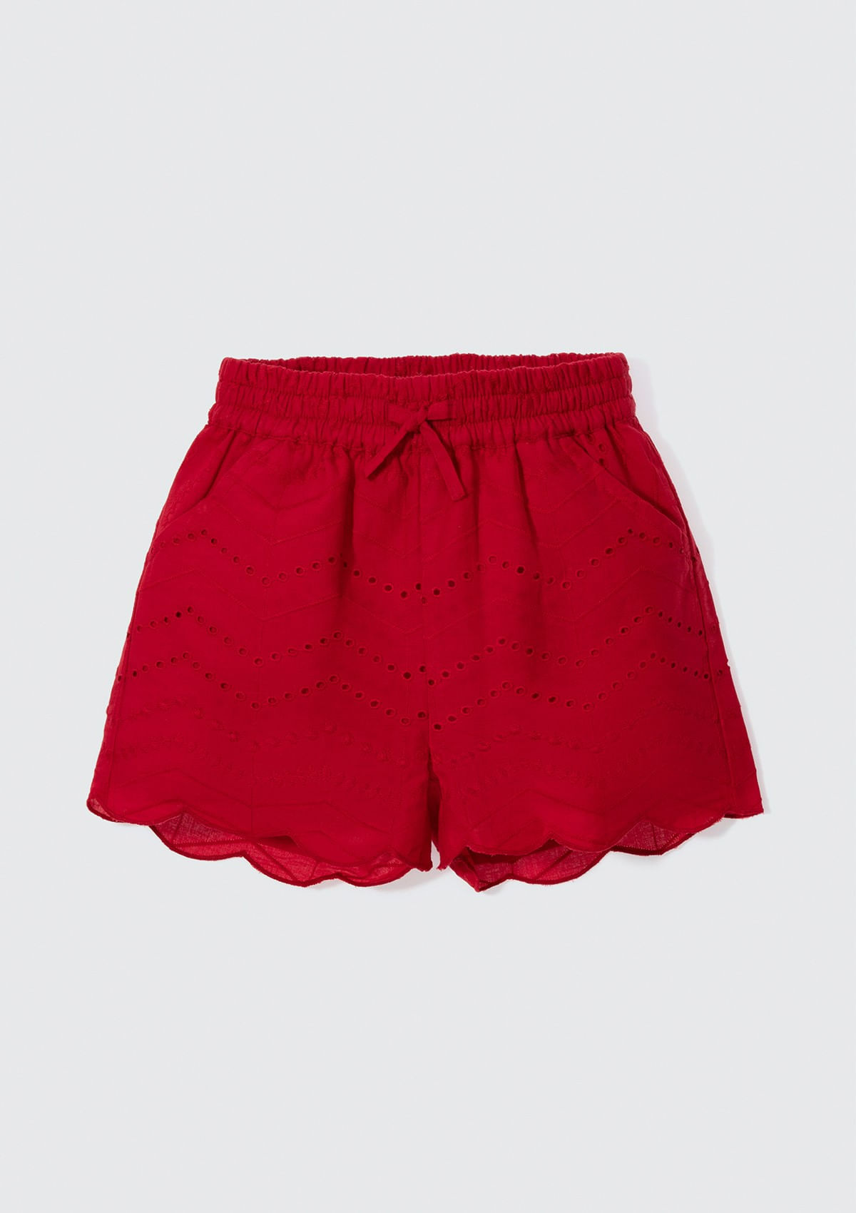 Shorts Infantil Menina Em Laise De Algodão