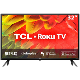 Smart TV 32" TCL HD Roku Assistentes de Voz Wi-fi - 32RS530