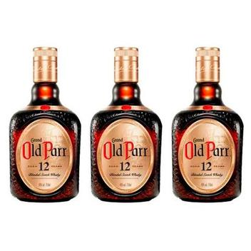 Whisky Old Parr 750ml - 3 Unidades