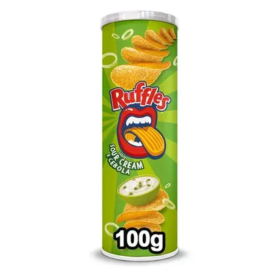 Snack de Batata Sour Cream e Cebola Elma Chips Ruffles Tubo 100g (Levando 6)