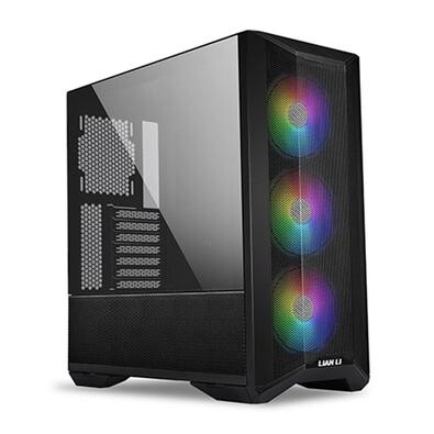 Gabinete Gamer Lancool Lian Li RGB 3x Fans ARGB Laterais em Vidro Temperado USB-C Preto - LANCOOL II MESH C RGB-X