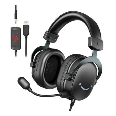 [app] Headset Gamer Fifine H9, Som Surround 7.1, USB, Console e PC, Preto - H9