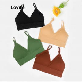 Sutiã Esportivo Lovito Beauty-Back com Almofadas Removíveis L00002