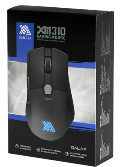 Mouse Gamer Galax Xanova Mensa, 5k DPI, RGB, Sensor Pixart PMW3325