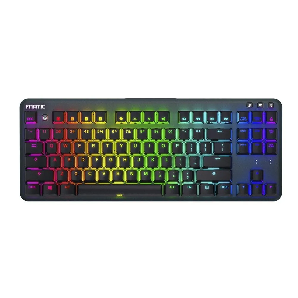 [APP] Teclado Gamer Fnatic MiniStreak Silent, RGB, USB, US, Preto - C-KB0002