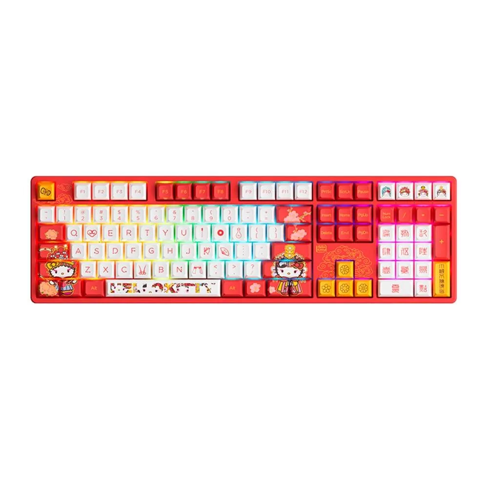 [APP]Teclado Mecânico Gamer Akko, RGB, Switch Princess Linear, Keycaps JDA, 5108S, Hello Kitty - 6925758618229