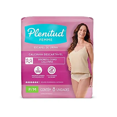 (REC)Plenitud Roupa Íntima Active Mulher, 8 unidades - P/M