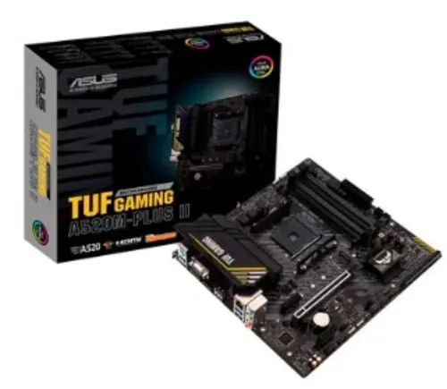 Placa Mãe Asus TUF GAMING A520M-PLUS II, AMD AM4, mATX, DDR4