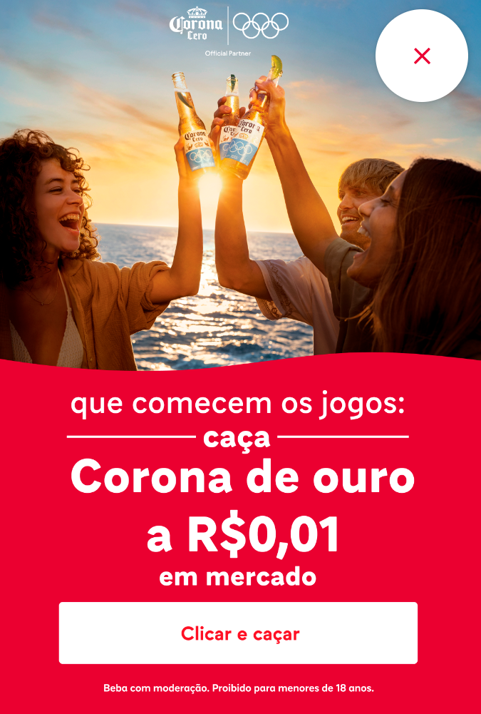 Corona Cero a R$0,01em Ifood Mercado