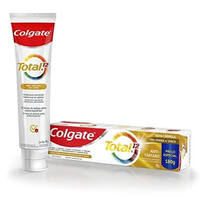 [R$ 10,89 +por-/REC]Colgate Creme Dental Total 12 Anti Tártaro 180G