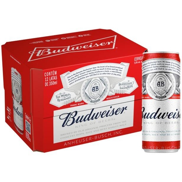 Cerveja Budweiser American Lager 12 Unidades - 350ml