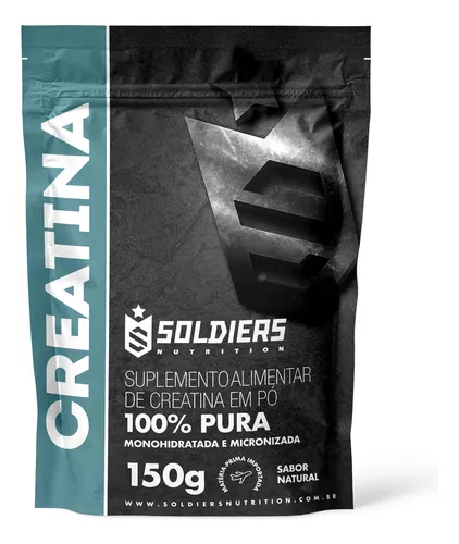 Creatina Pura Monohidratada 150g Soldiers Nutrition Sem sabor