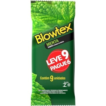 2 Pacotes de Blowtex Preservativo Menta - 9 Unidades cada