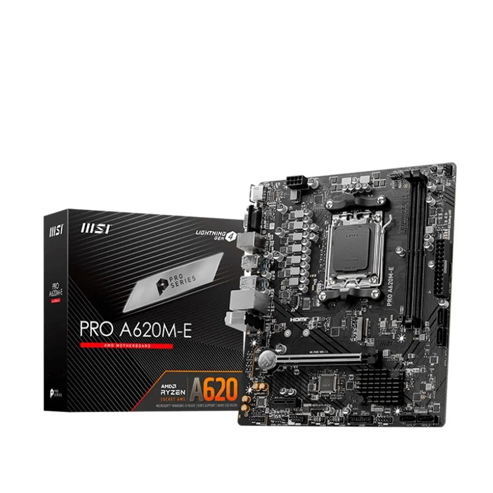 Placa Mãe MSI Pro A620M-E, AMD AM5, M-ATX, DDR5 - PRO A620M-E